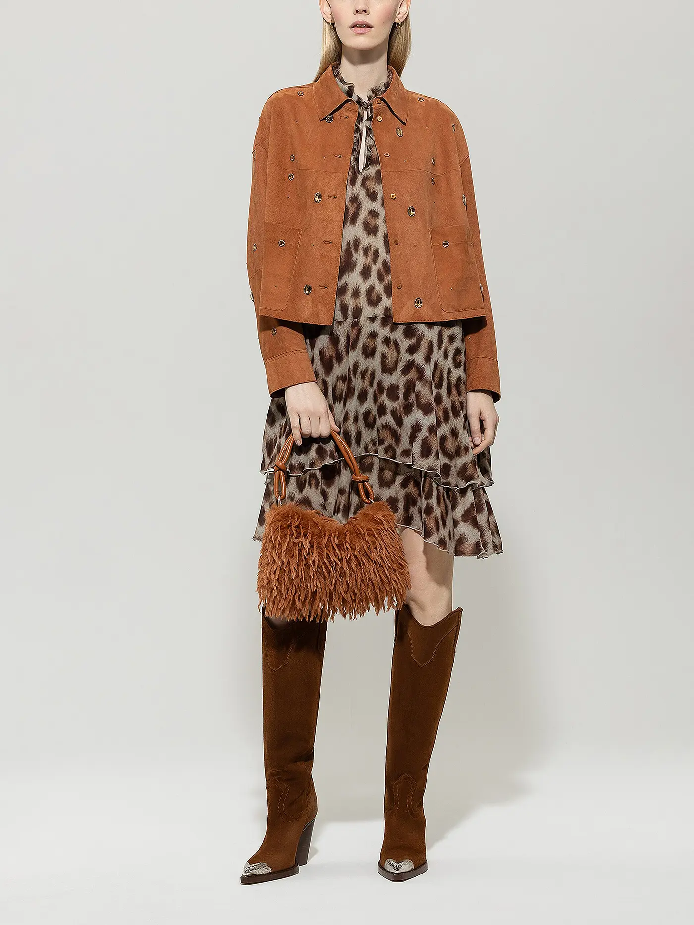 LUISA CERANO | Lederjacke | orange